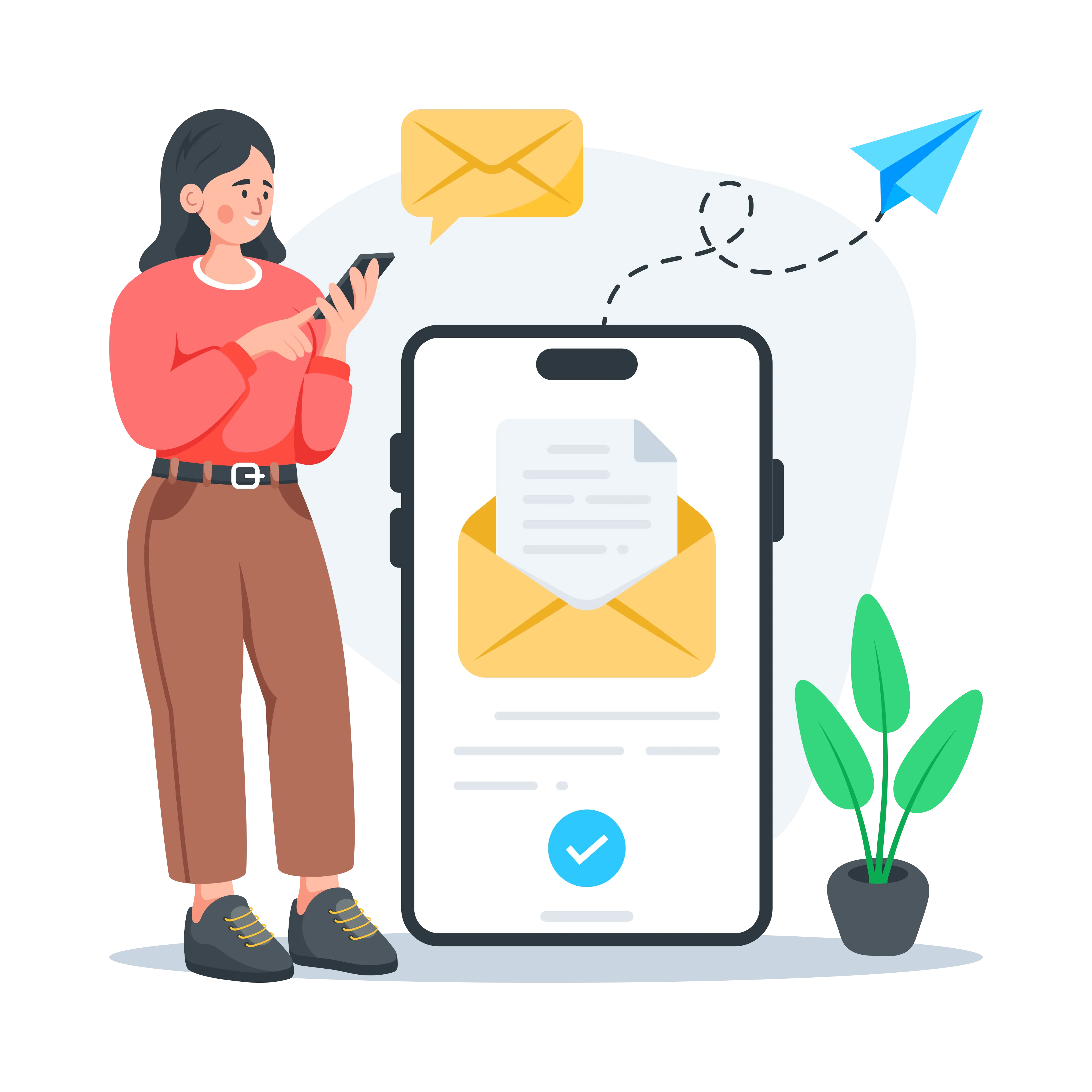 Ilustracja obrazująca spersonalizowane wiadomości email